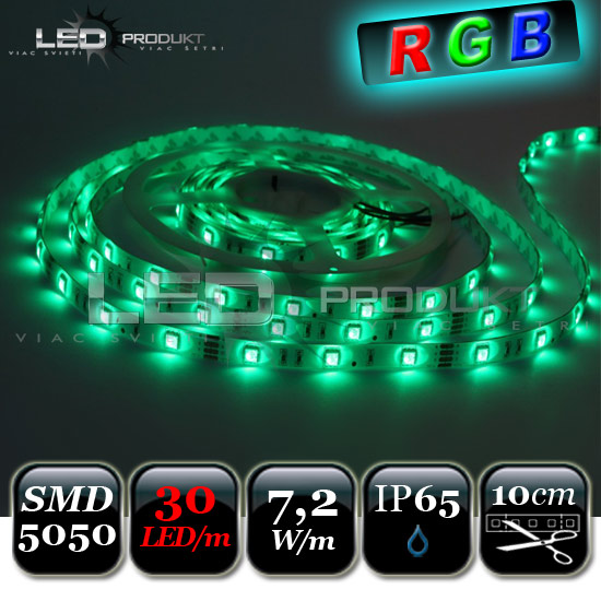 LED pásik 30LED/m RGB IP65