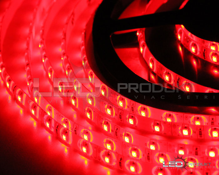 LED pásik SMD3528 60LED/m červená IP65