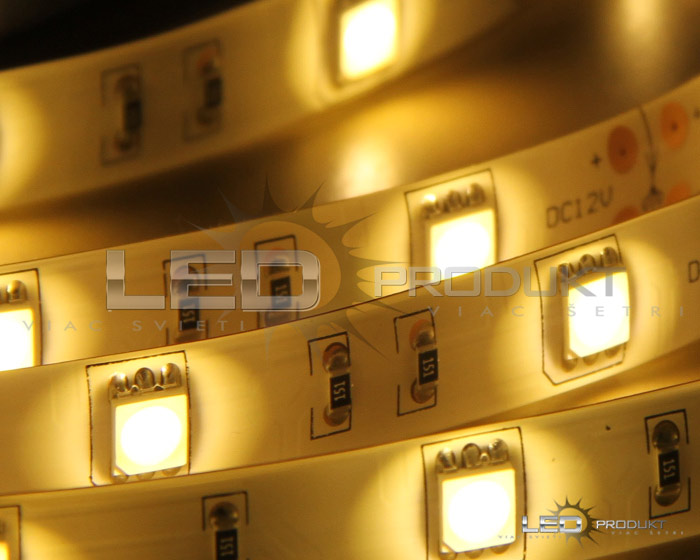 LED pásik SMD5050 30LED/m teplá biela IP65